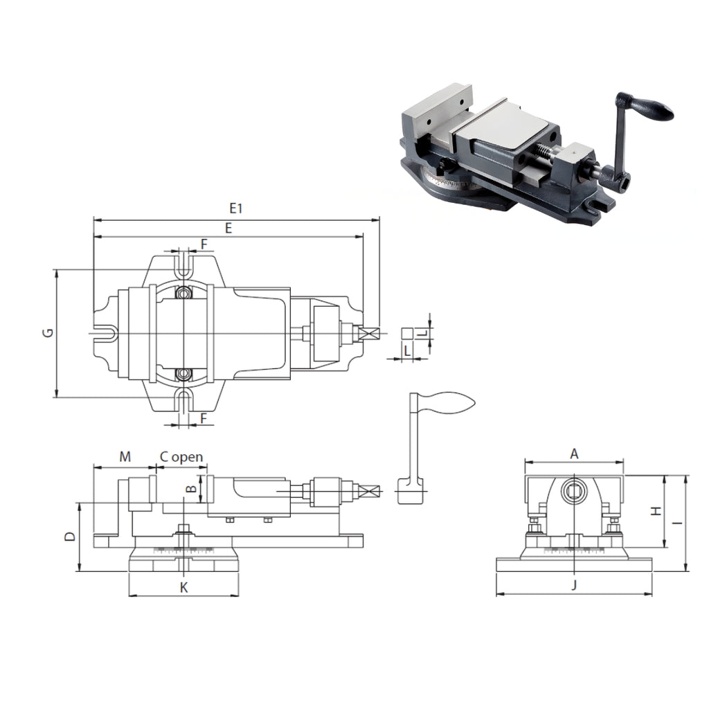 K Type Milling Mechanical Vise 150mm SK-6