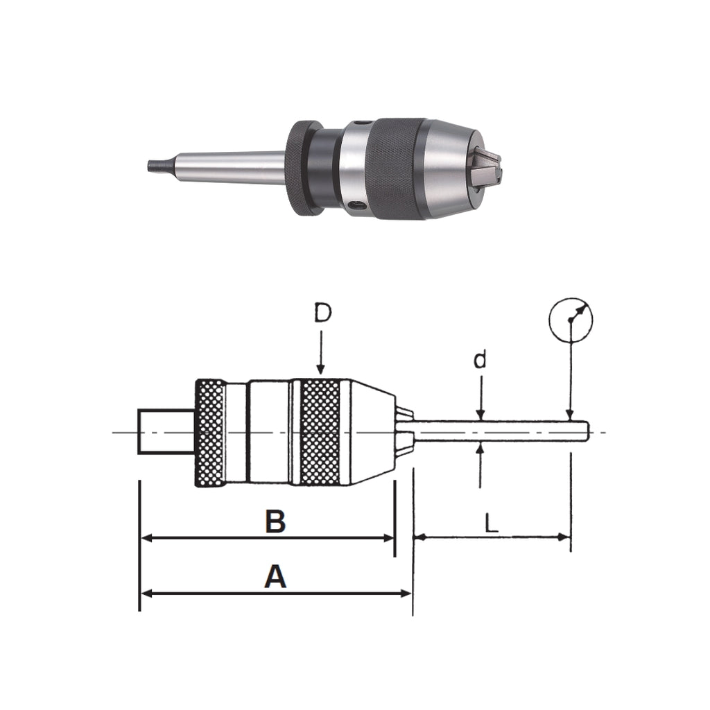 Integrated Type Keyless Drill Chuck SNT-8-MT-2