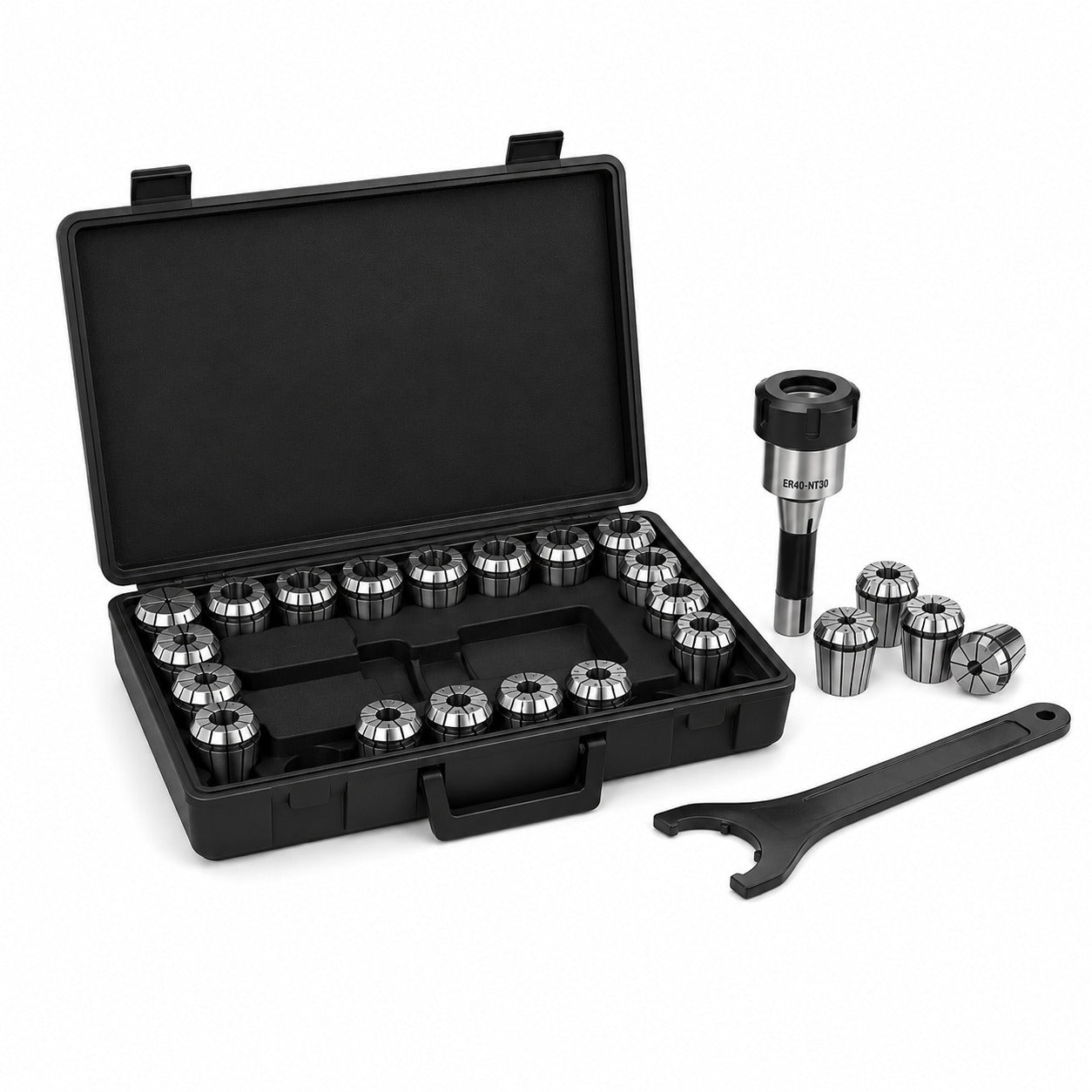 Star ER Spring Collet Kit System With R8 Taper Shank (R8/ER-40/7 Pcs) SR-318