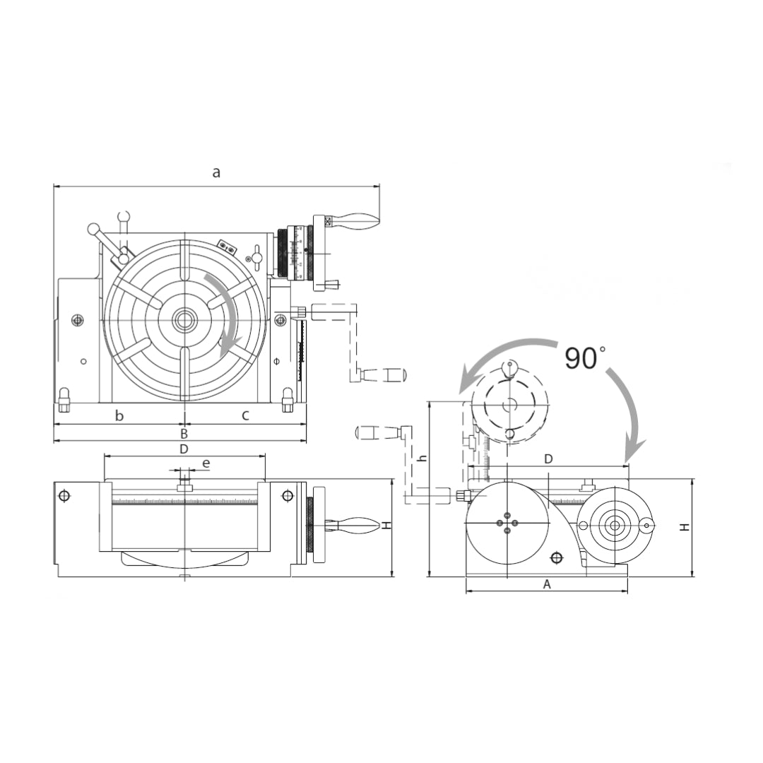 Tilting Rotary Table Heavy Duty