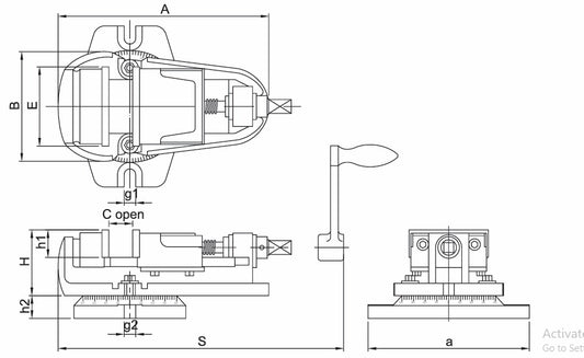 Star B Type Milling Vise without Base SBV-4